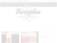 Tablet Screenshot of biosophia.it